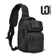 Tactical Sling Bag Pack With FREE United States Flag & WOD Obsessed patches!