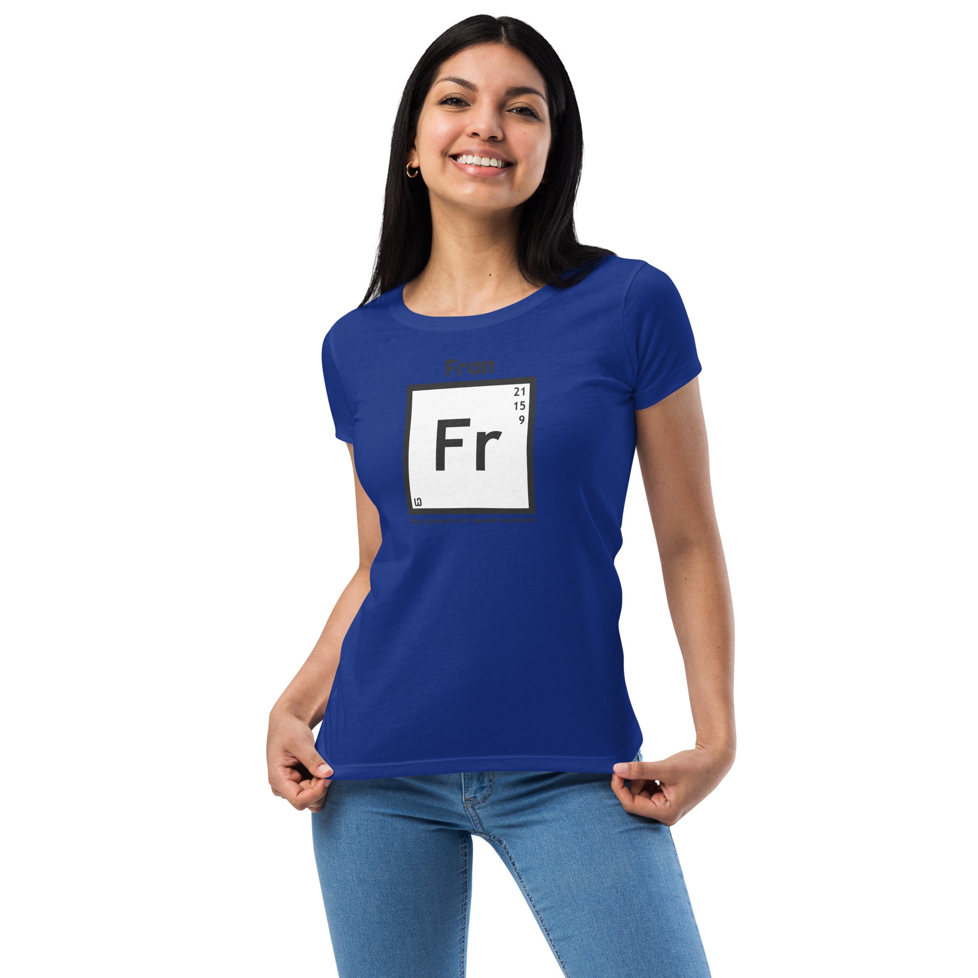 Fran Element Women’s fitted t-shirt - wodobsessed.com Cross Functional Training Apparel 